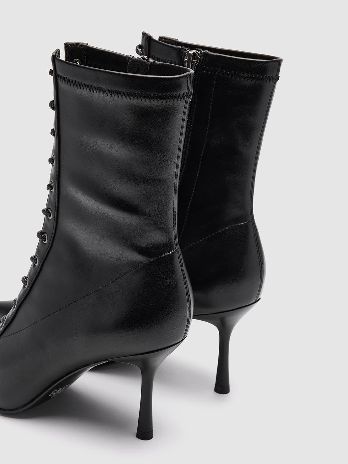 Pointed Toe Lace Up Ankle Boots - Image 6