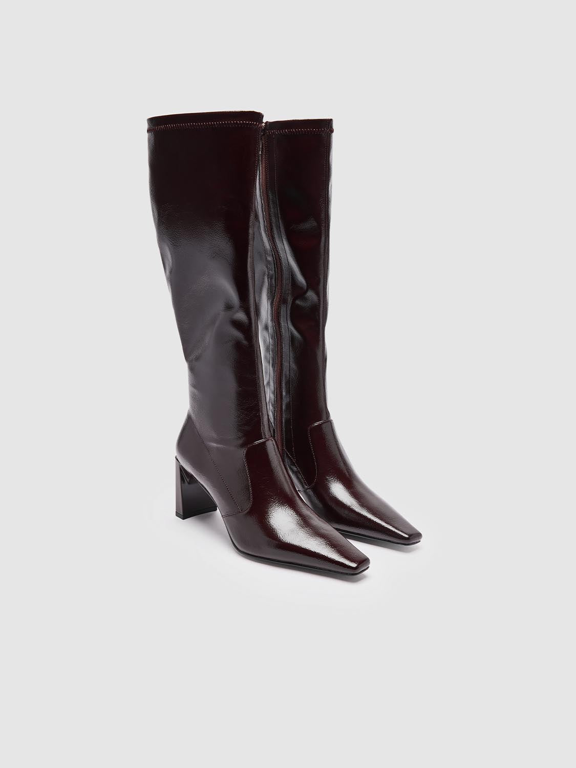 Point Toe Heeled Knee Boots - Image 2