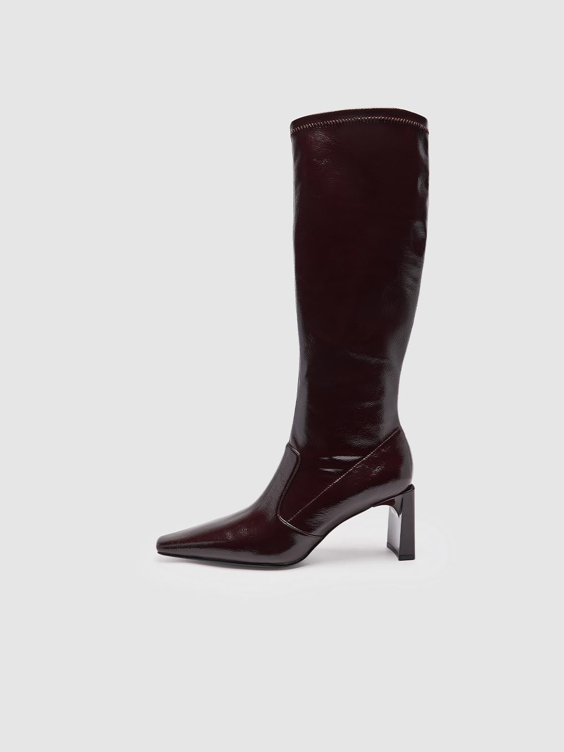 Point Toe Heeled Knee Boots - Image 3