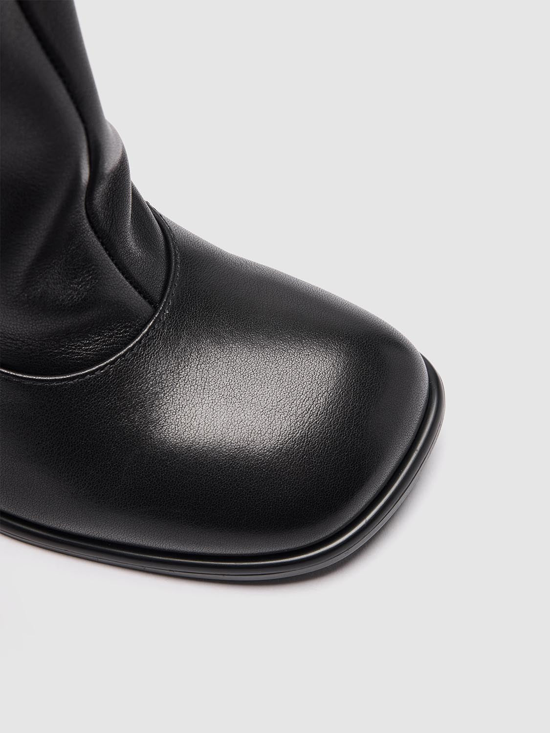 Faux Leather Heeled Knee Boots - Image 5
