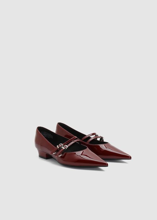 Double Strap Pointed Heeled Mary Janes