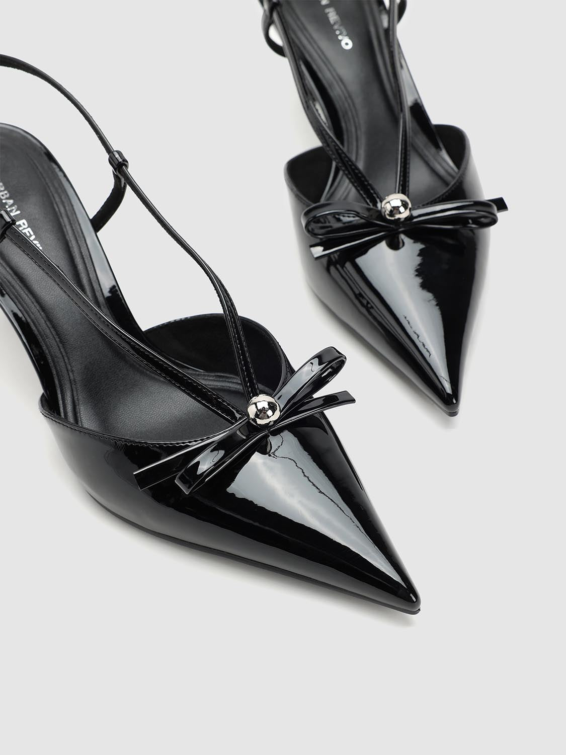 Bow Detail Point Toe Heeled Slingbacks - Image 12