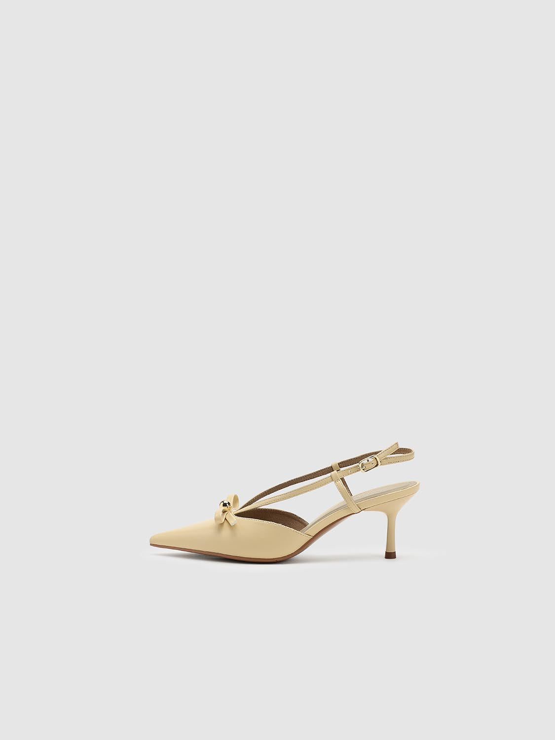 Bow Detail Point Toe Heeled Slingbacks - Image 2