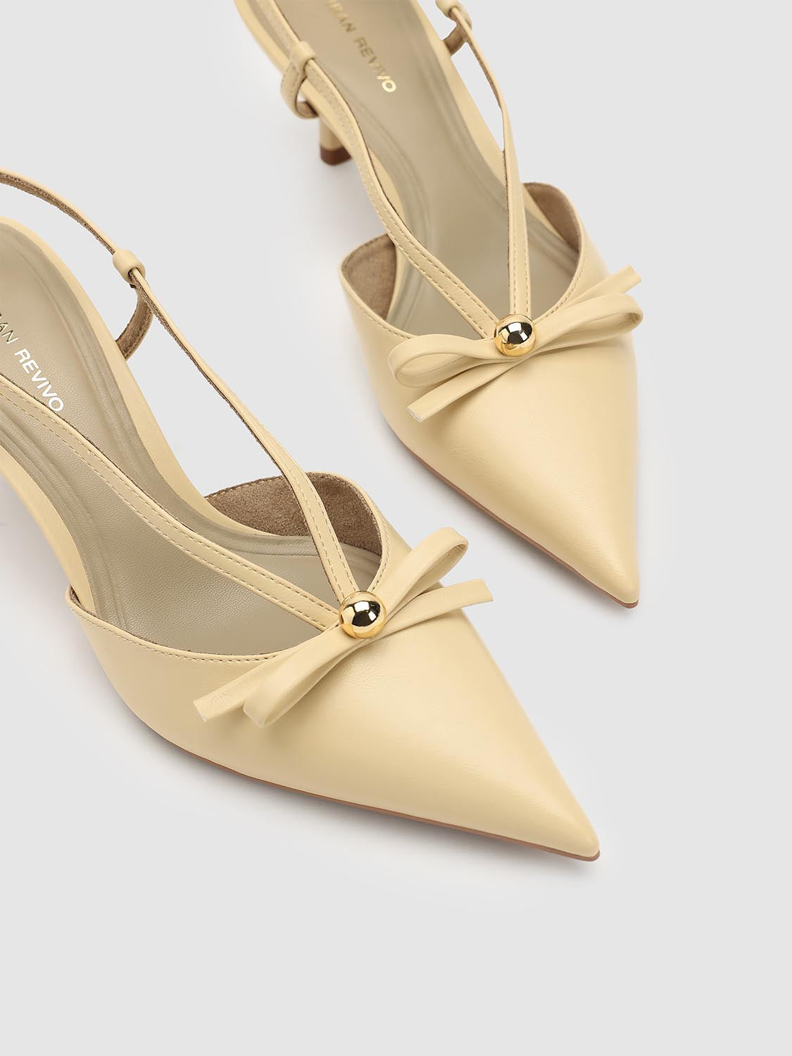 Bow Detail Point Toe Heeled Slingbacks - Image 6