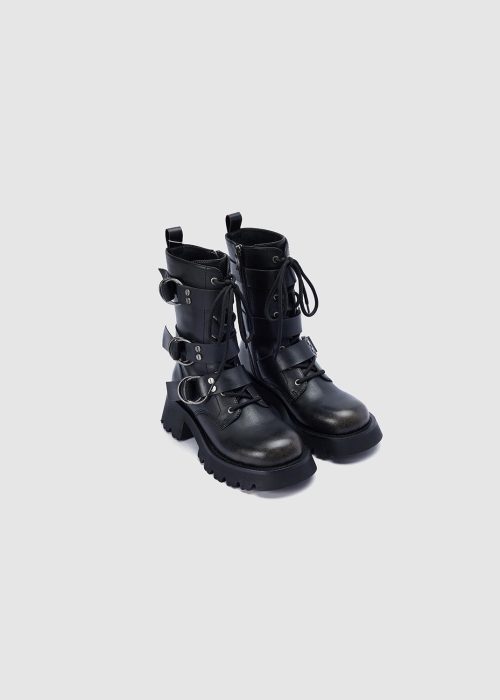 Belt Décor Combat Boots