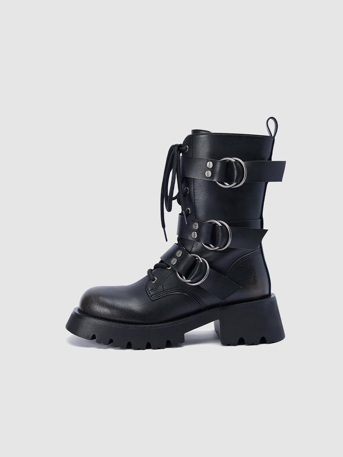 Belt Décor Combat Boots - Image 3