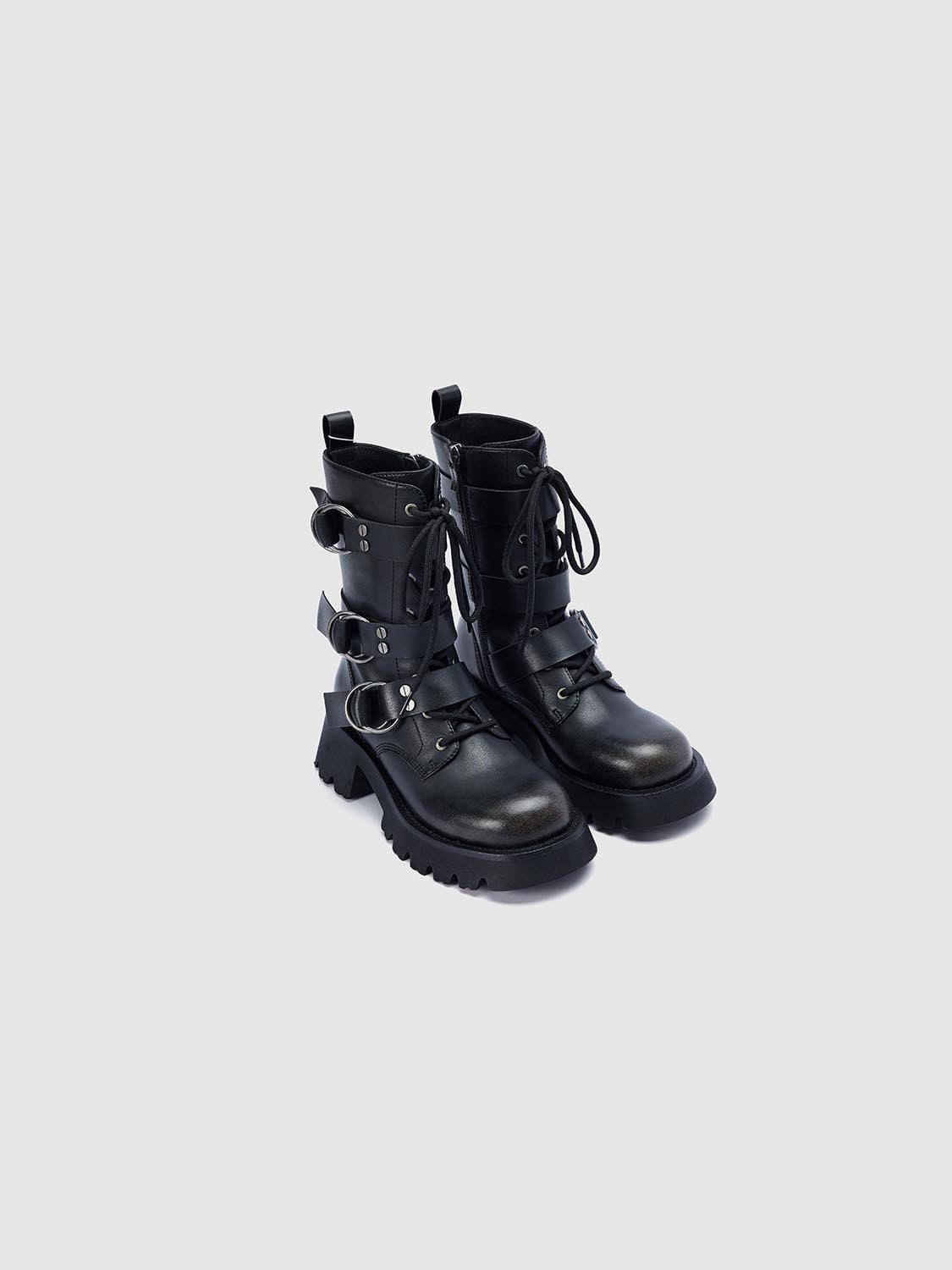 Belt Décor Combat Boots - Image 7