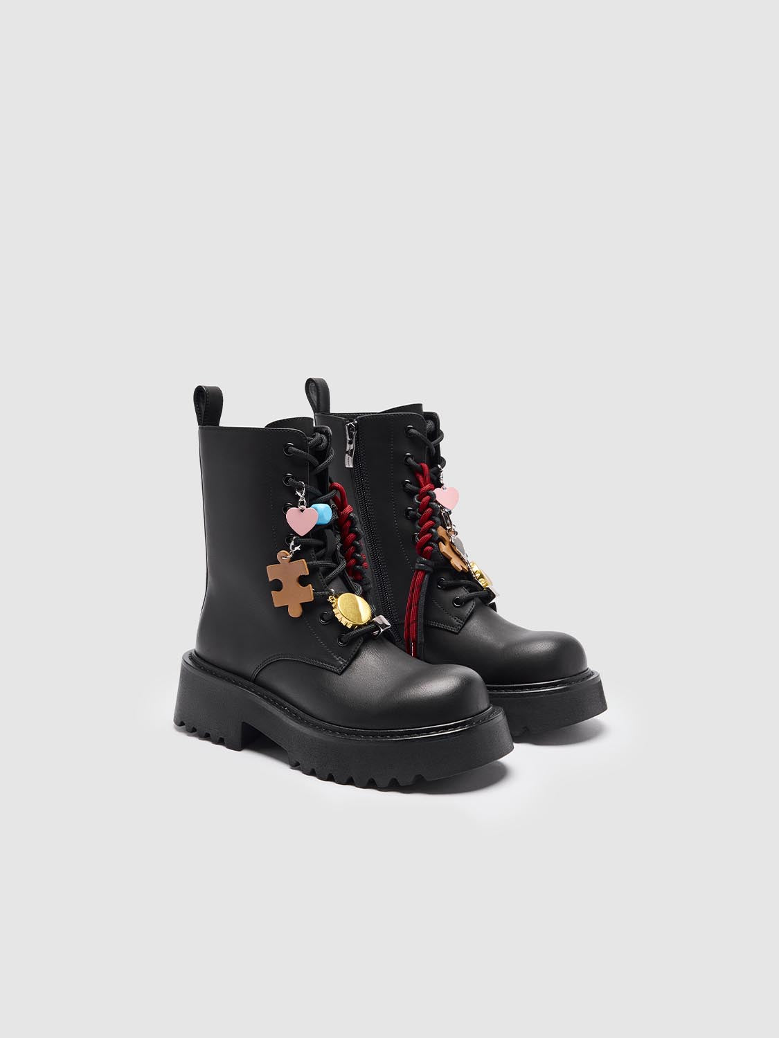 Charm Chunky Ankle Boots - Image 7