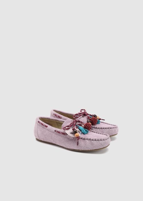 Suede Leather Tassel Detail Loafer